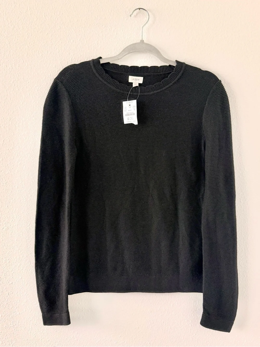 J. Crew Black Crewneck Sweater - Women's Long Sleeve